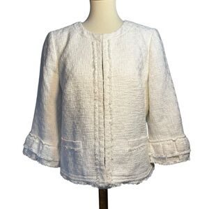 Talbots Cream Textured Blazer